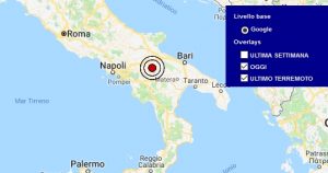   Terremoto oggi Basilicata 4 July 2018, scossa M 2.6 province of Potenza - Dati Ingv 