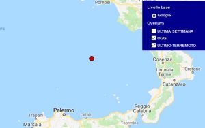 Terremoto oggi Italia 5 luglio 2018, scossa M 2.0 Tirreno meridionale - Dati Ingv