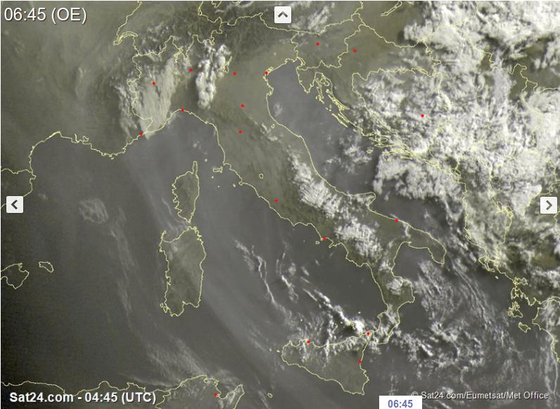 Più sole sull'Italia ma anche locali temporali al pomeriggio - sat24.com Più sole sull'Italia ma anche locali temporali al pomeriggio - sat24.com