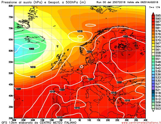 Inizio di agosto con anticiclone in rinforzo su mezza Europa?