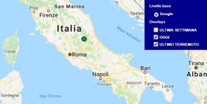 Terremoto oggi Abruzzo, 27 luglio 2018, scossa M 2.1 provincia de L'Aquila - Dati Ingv