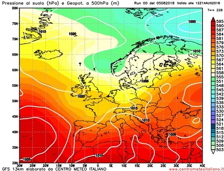 Cambio di rotta entro metà mese secondo il modello GFS Cambio di rotta entro metà mese secondo il modello GFS