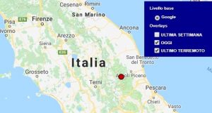 Terremoto oggi Marche 6 agosto 2018, scossa M 2.2 provincia di Ascoli Piceno - Dati Ingv