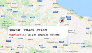 Terremoto oggi 15 agosto 2018