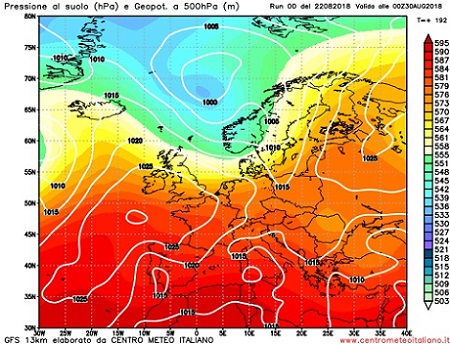 Evoluzione meteo fino all'inizio di settembre con nuovi affondi perturbati? Evoluzione meteo fino all'inizio di settembre con nuovi affondi perturbati?