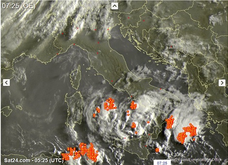 Peggioramento meteo verso l'Italia - sat24.com Peggioramento meteo verso l'Italia - sat24.com