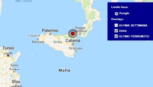 Terremoto oggi Sicilia 29 agosto 2018, scossa M 2.7 costa siciliana - Dati Ingv