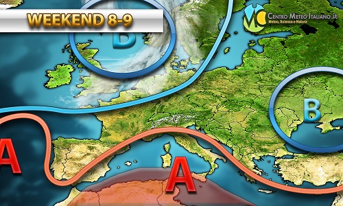 Previsioni meteo per il weekend in Italia