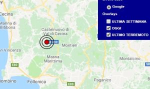 Terremoto oggi Toscana 10 settembre 2018, scossa M 2.6 provincia di Grosseto - Dati Ingv