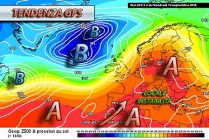 Tendenza meteo prossima settimana