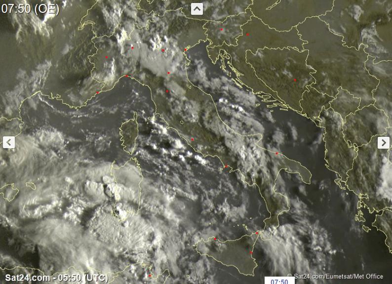 Tempo instabile oggi in Italia - sat24.com