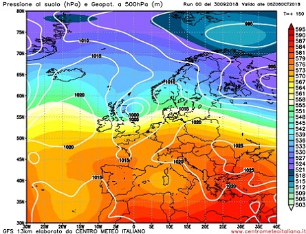 Prima settimana di ottobre con tempo in peggioramento sull'Italia Prima settimana di ottobre con tempo in peggioramento sull'Italia