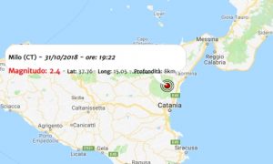 Terremoto oggi, scossa in Sicilia