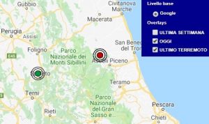 Terremoto oggi Umbria 4 ottobre 2018, scossa M 2.5 provincia di Perugia - Dati Ingv