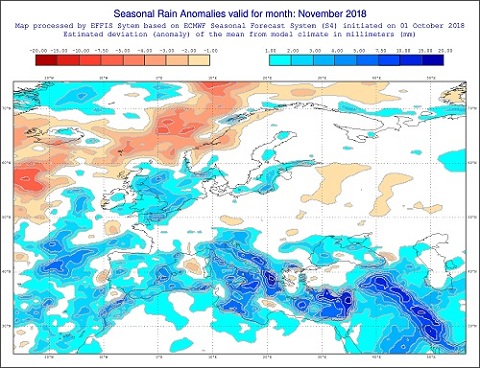Mese di novembre 2018 piovoso secondo il modello ECMWF in Italia - effis.jrc.ec.europa.eu.jpg