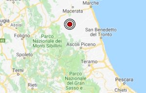 Terremoto oggi Marche 17 ottobre 2018, scossa M 2.5 provincia di Macerata - Dati Ingv