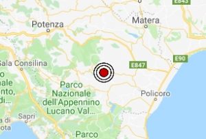 Terremoto oggi Basilicata 27 ottobre 2018, scossa M 2.5 provincia di Matera - Dati Ingv