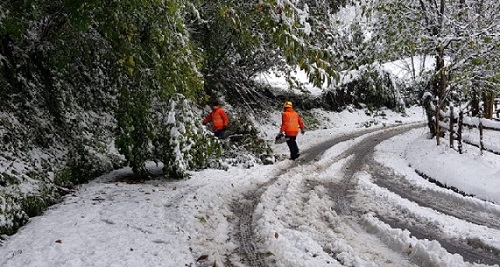 Tempesta di neve in Spagna