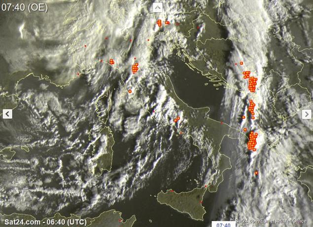 Ancora piogge e temporali sull'Italia - sat24.com Ancora piogge e temporali sull'Italia - sat24.com