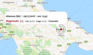 Terremoto oggi, scossa in Puglia