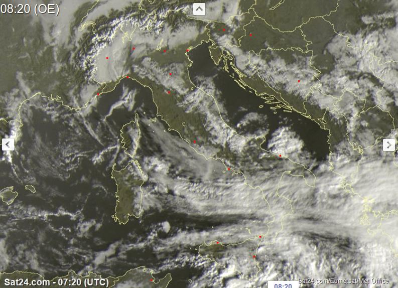 Aria fredda in arrivo con piogge sparse e neve - sat24.com Aria fredda in arrivo con piogge sparse e neve - sat24.com