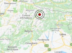 Terremoto oggi Veneto 17 novembre 2018