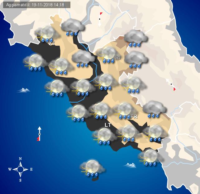 Peggioramento meteo in arrivo sul Lazio