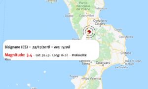 Terremoto oggi, scossa in Calabria