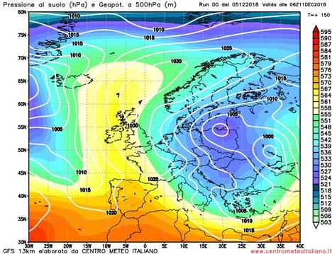Freddo in arrivo nella seconda decade di dicembre