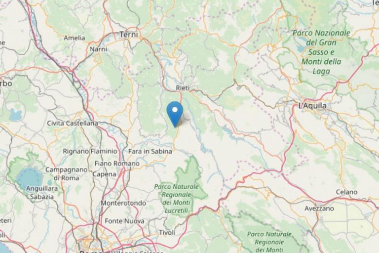 Terremoto oggi Lazio 26 gennaio 2019, scossa M 2.2 in provincia di Rieti | Dati INGV