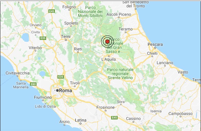 Terremoto oggi Abruzzo, 3 febbraio 2019: scossa M 2.6 in provincia de L’Aquila | Dati INGV