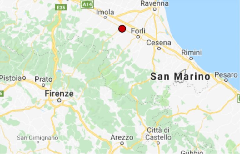 Terremoto oggi Emilia Romagna 8 febbraio 2019, scossa M 2.2 provincia di Ravenna – Dati Ingv
