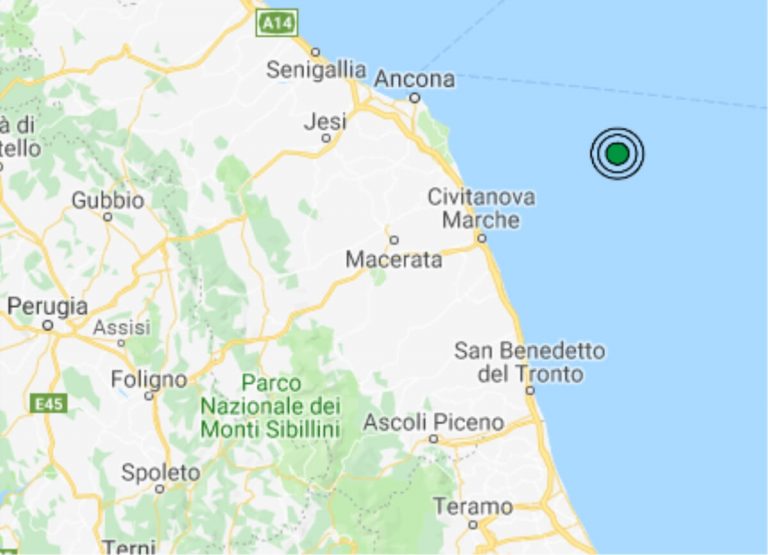 Terremoto oggi Marche, 11 febbraio 2019: scossa M 2.3 Costa Marchigiana | Dati INGV