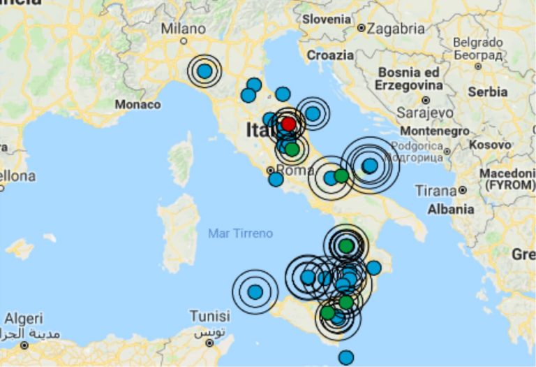 Terremoto oggi Italia 13 febbraio 2019, tutte le scosse registrate | Dati INGV
