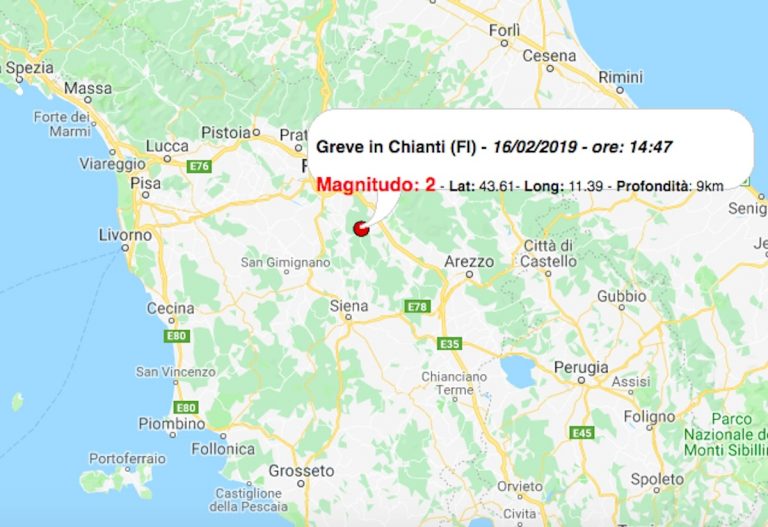 Terremoto oggi Toscana 16 febbraio 2019: scossa M 2.0 in provincia di Firenze – Dati INGV Terremoto oggi Toscana 16 febbraio 2019: scossa M 2.0 in provincia di Firenze – Dati INGV