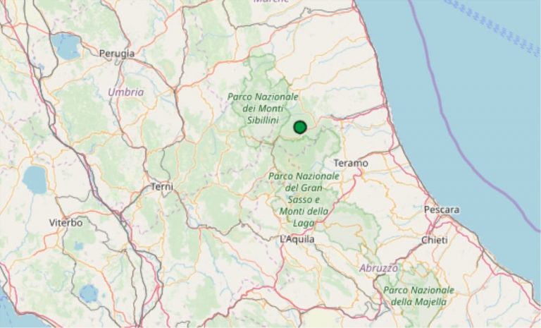 Terremoto oggi Marche 28 febbraio 2019, scossa M 2.1 provincia di Ascoli Piceno – Dati Ingv