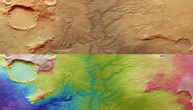 Marte: incredibile immagine che mostrava la presenza di grandi fiumi sul Pianeta Rosso