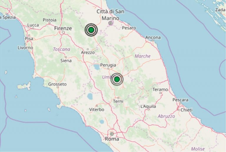 Terremoto oggi Umbria, 7 marzo 2019: scossa M 2.5 provincia di Perugia – Dati Ingv