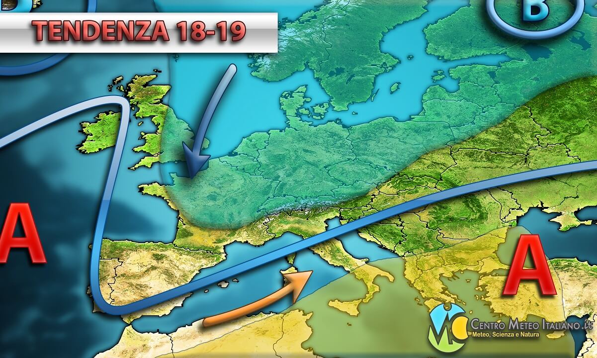 Tempo previsto in Italia per la prossima settimana
