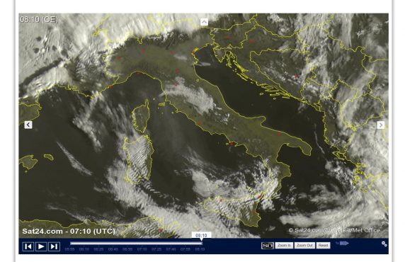 Sole prevalente ma ancora qualche pioggia al Sud - sat24.com