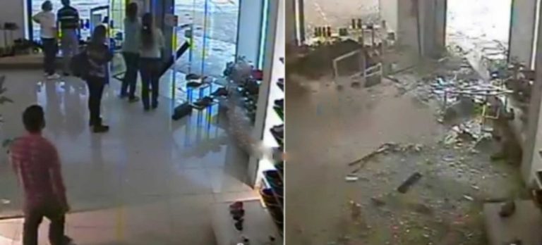 Il violento tornado “sta devastando un negozio”, video storico
