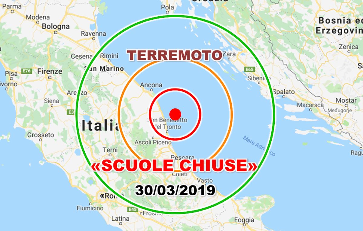Scuole chiuse in seguito allo sciame sismico