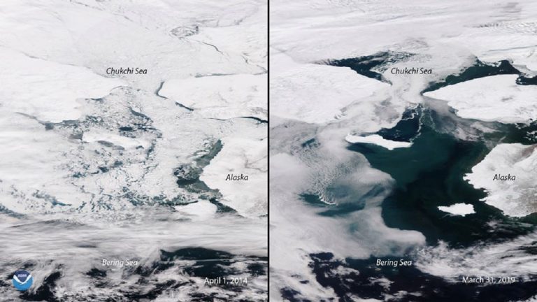 GHIACCIO ARTICO: spaventoso il confronto con il 2014, guardate l’ immagine