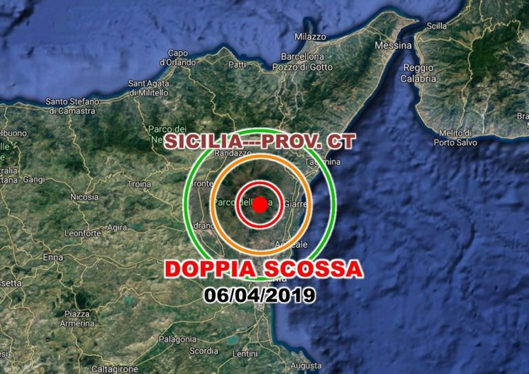 Doppia scossa di terremoto avvertita in Sicilia. Dati Ingv