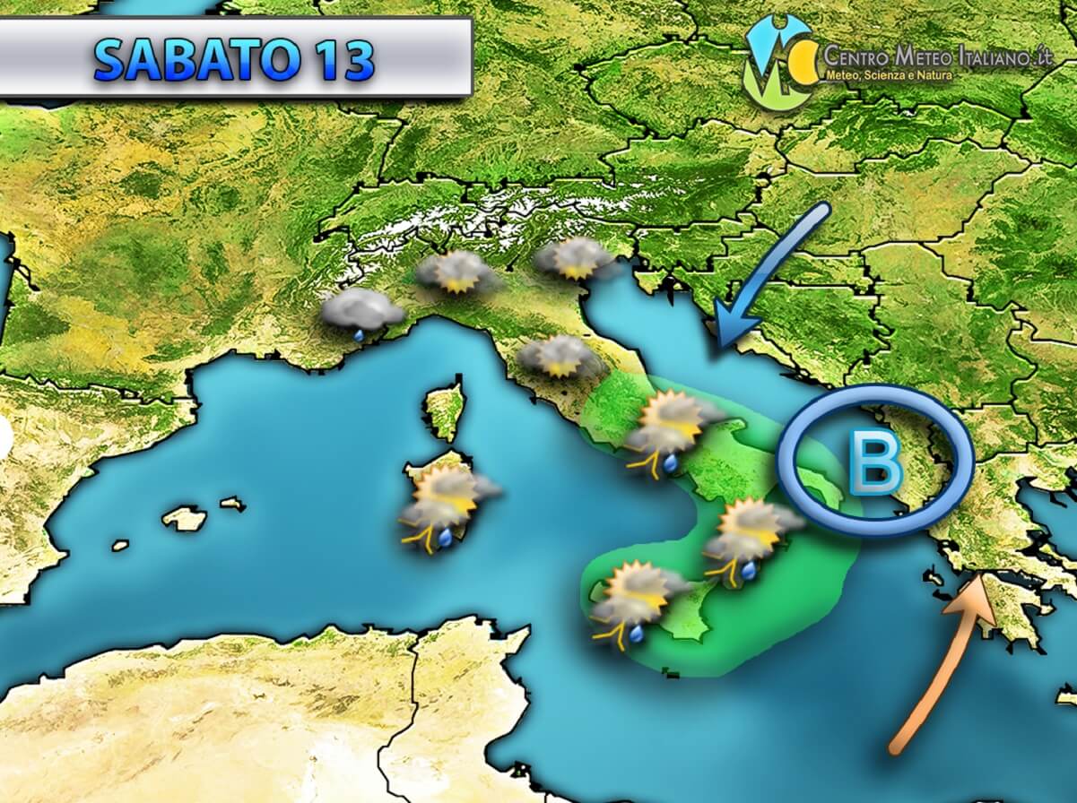 Piogge e temporali almeno fino al weekend