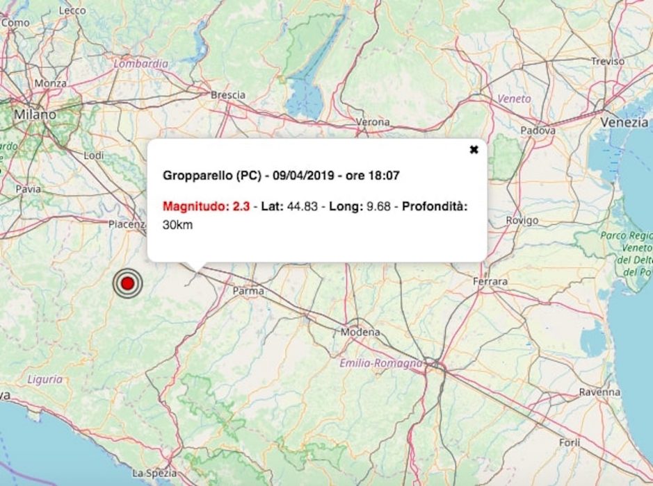 terremoto oggi emilia romagna 9 aprile 2019