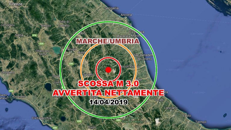 Scossa di terremoto avvertita nettamente al centro Italia. Dati ufficiali