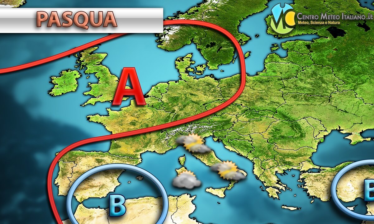 Tendenza meteo per la prossima Pasqua.