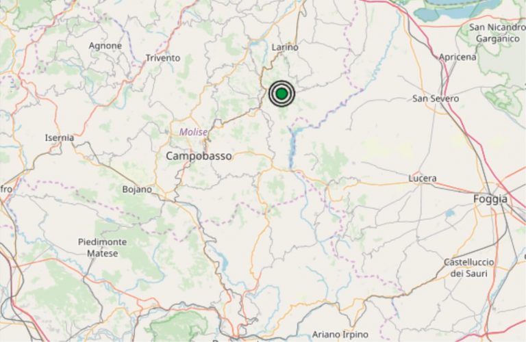 Terremoto oggi Molise, 18 aprile 2019: scossa M 2.5 provincia di Campobasso – Dati Ingv
