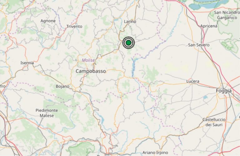 Terremoto oggi Molise, 18 aprile 2019: scossa M 2.5 provincia di Campobasso – Dati Ingv Terremoto oggi Molise, 18 aprile 2019: scossa M 2.5 provincia di Campobasso – Dati Ingv